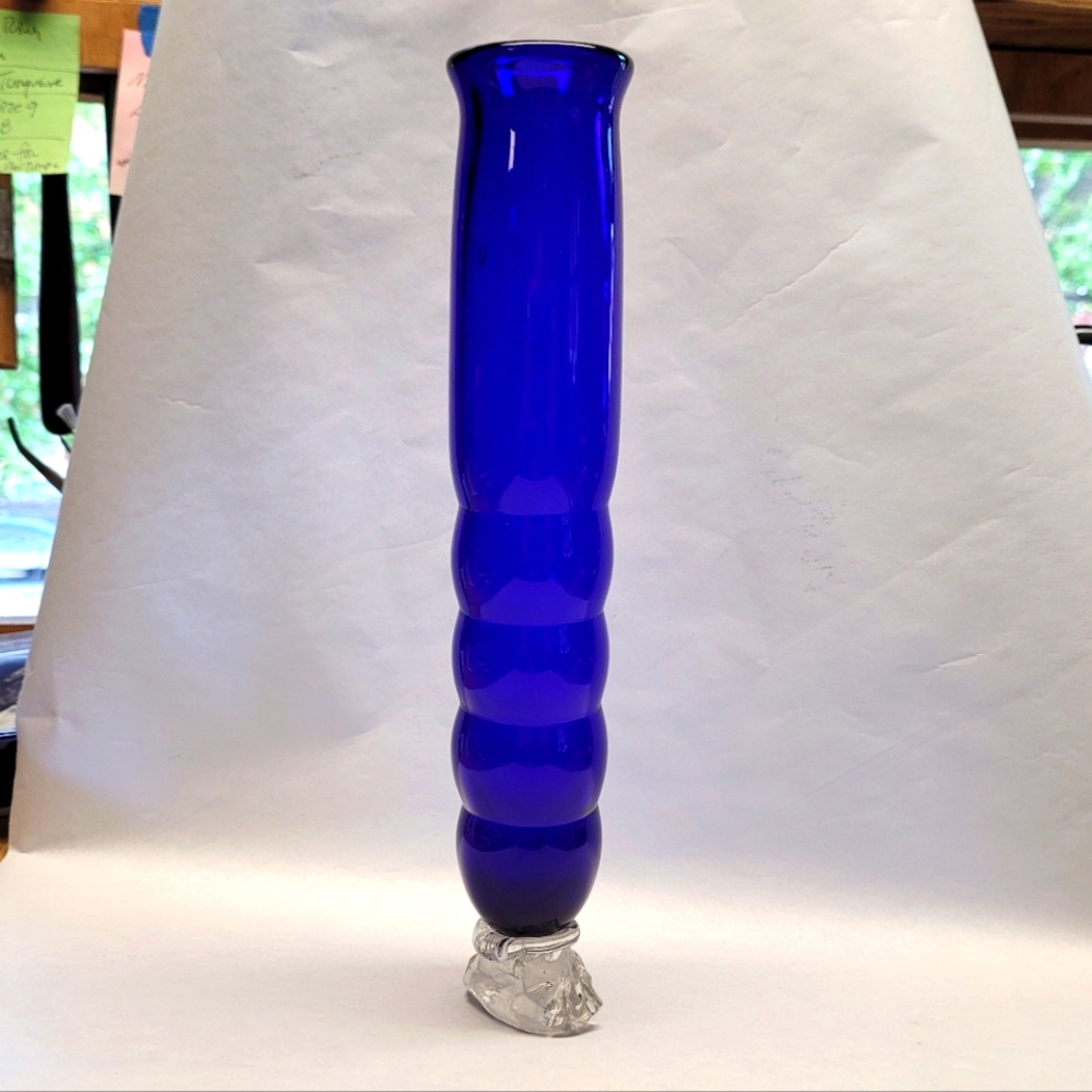 VTG Elegant Handblown Glass Vase